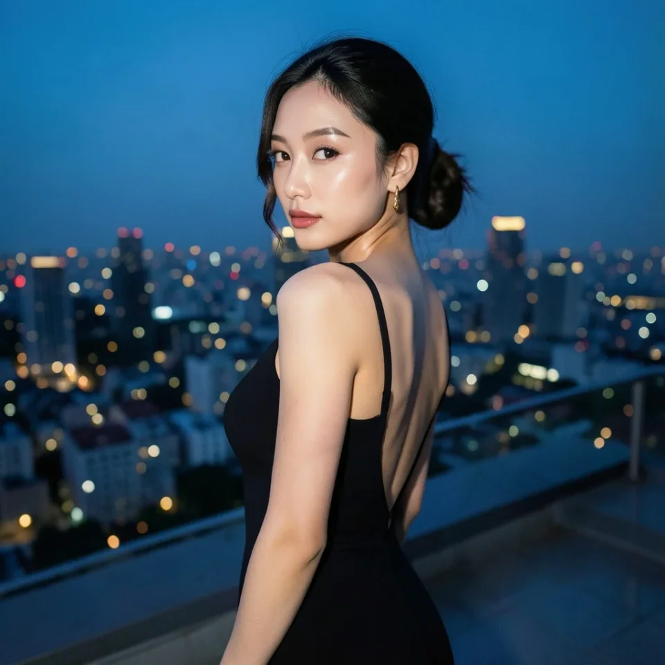 City lights portrait